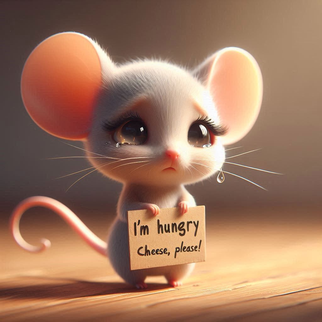 I'm a cutie patootie! HUNGRY MOUSEY 73