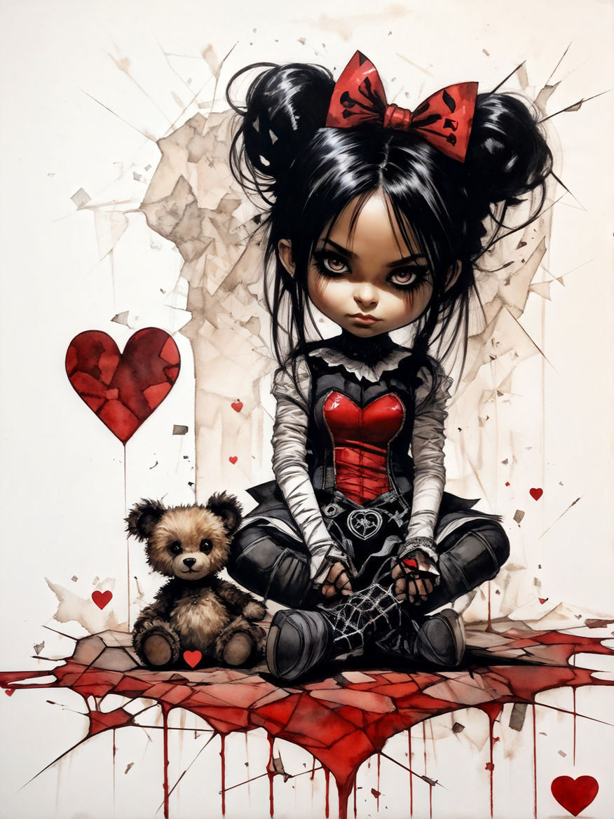 Cinematic detailed expressive double exposure   chibi optica...