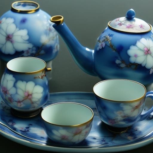 Beautiful Sakura tea set 🌸