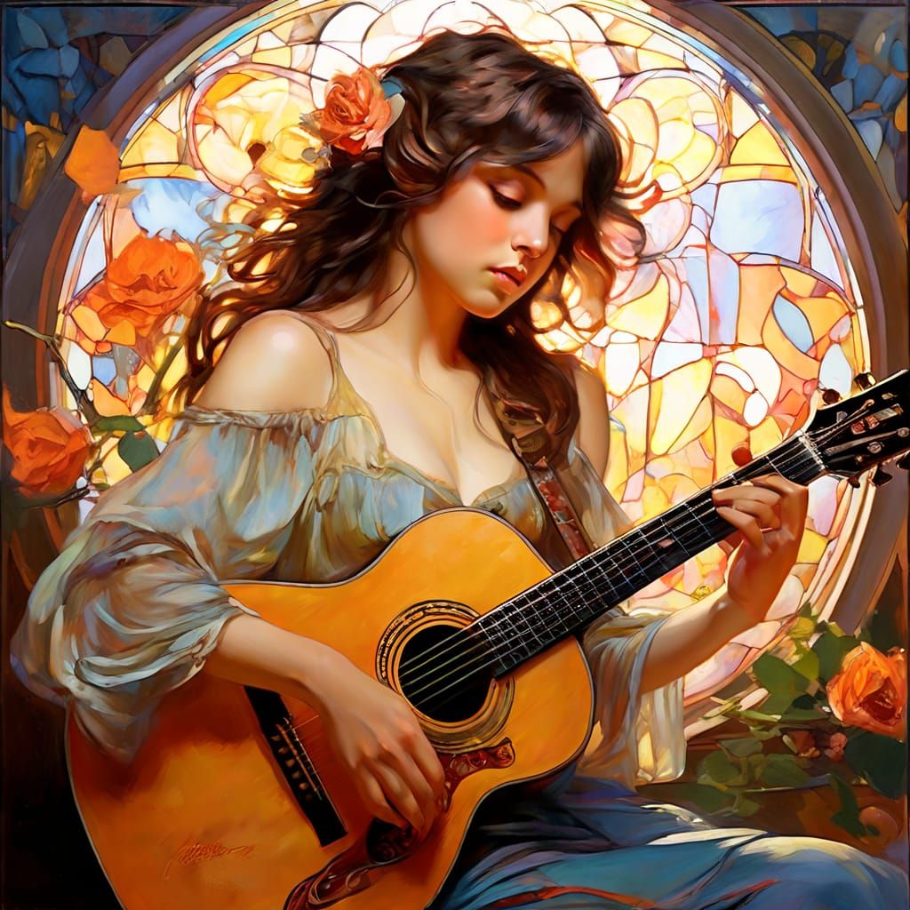 young guitarist portrait