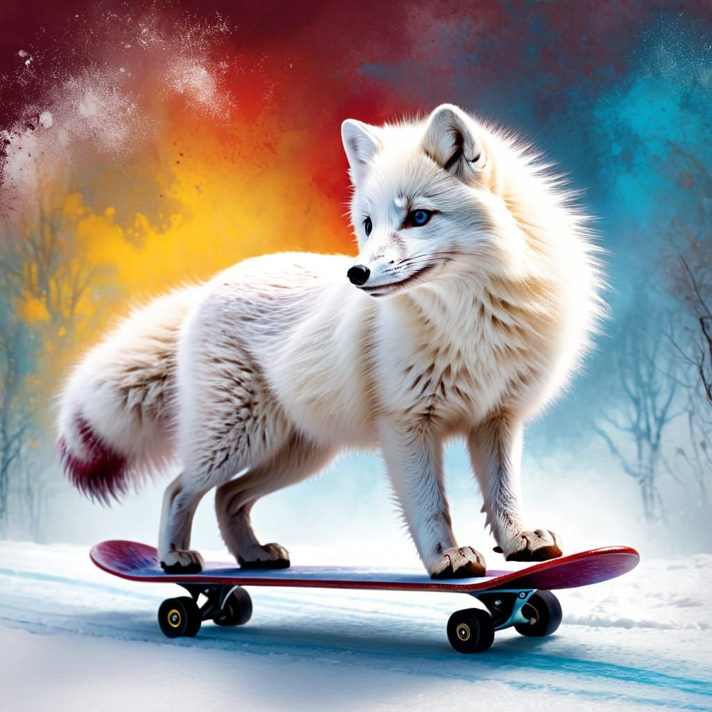A Fox skating