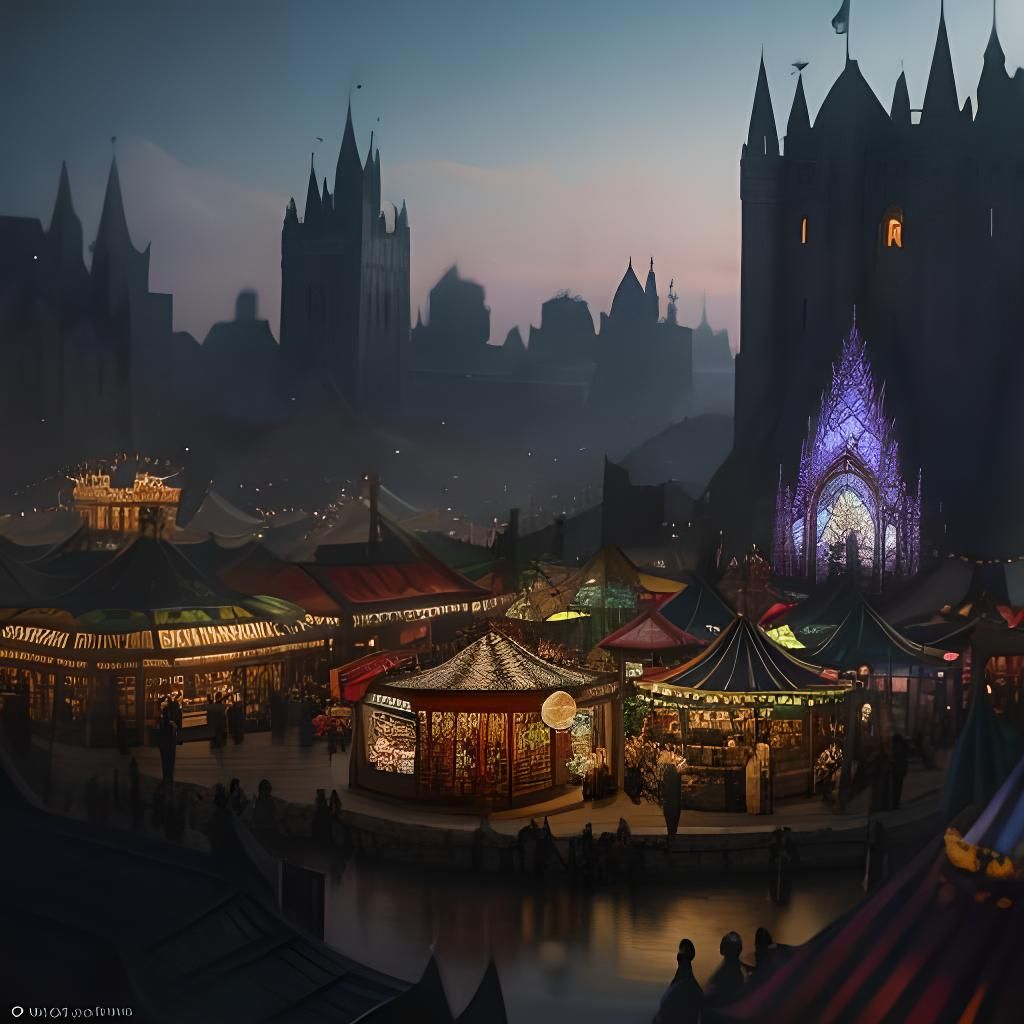 a city fair in a dnd fantasy setting - AI Generated Artwork - NightCafe ...