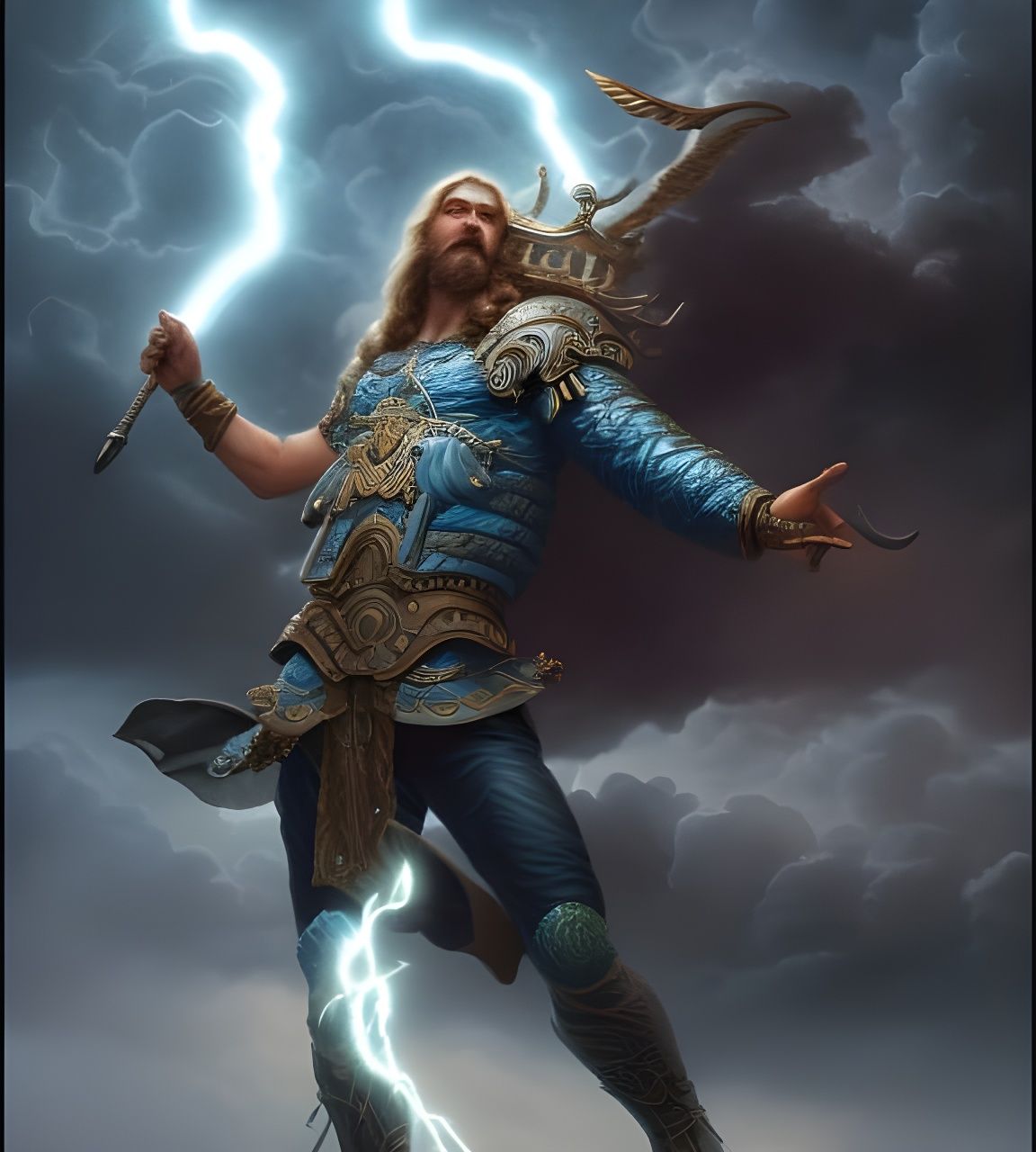 Slavic Thunder God Perun - AI Generated Artwork - NightCafe Creator