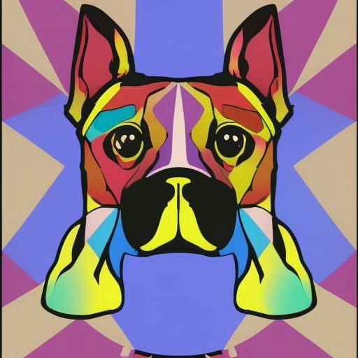 Dog face in t-short