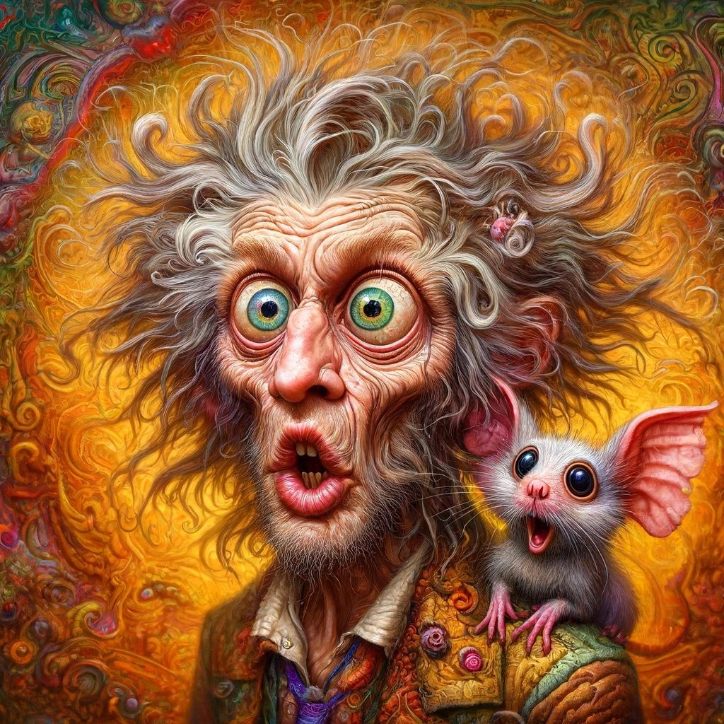 Mad Scientist And His Rat Stumble Upon A New Idea | DALL-E 3...