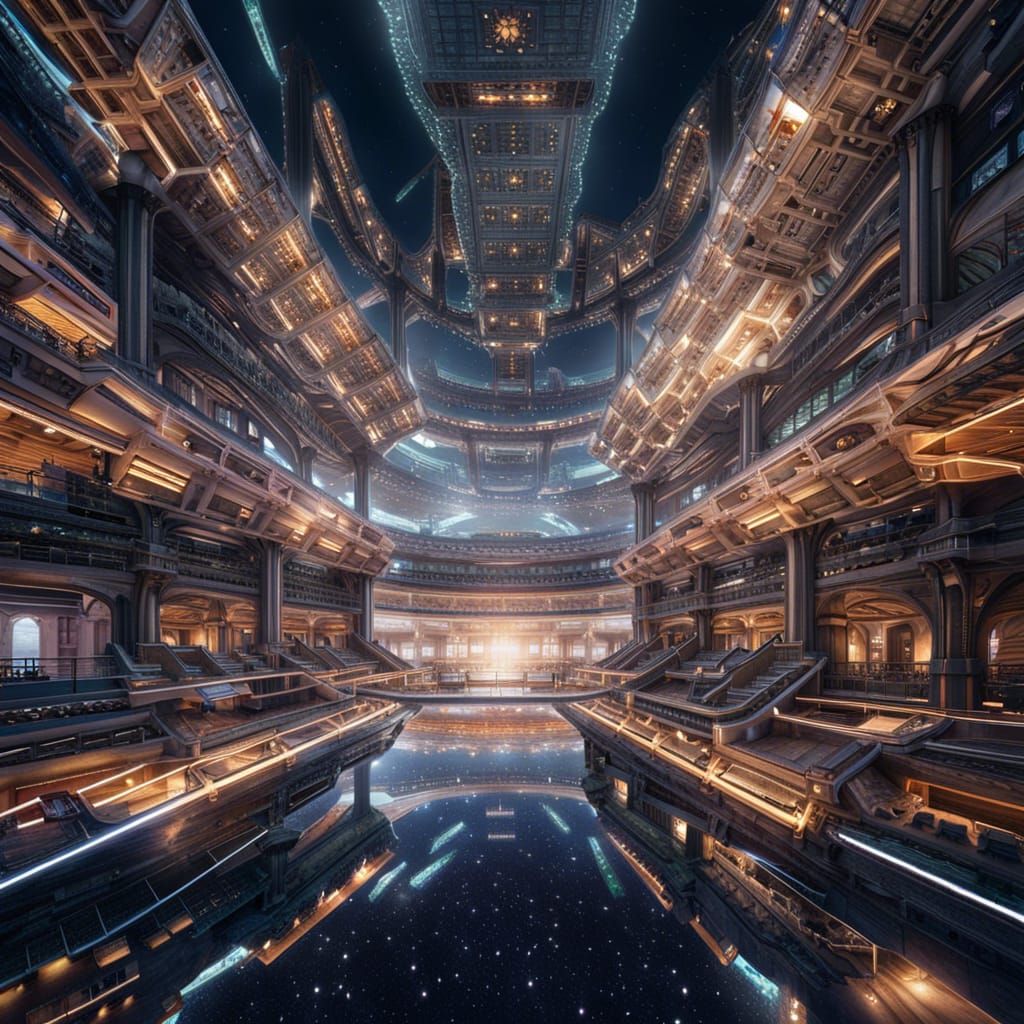 Dazzling Space Complex with Huge Structures