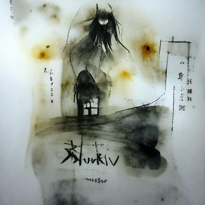 Dark Visitor 闇各
Sumi-e, suiboku, ink and wash, bokuseki, ink traces, xieyi