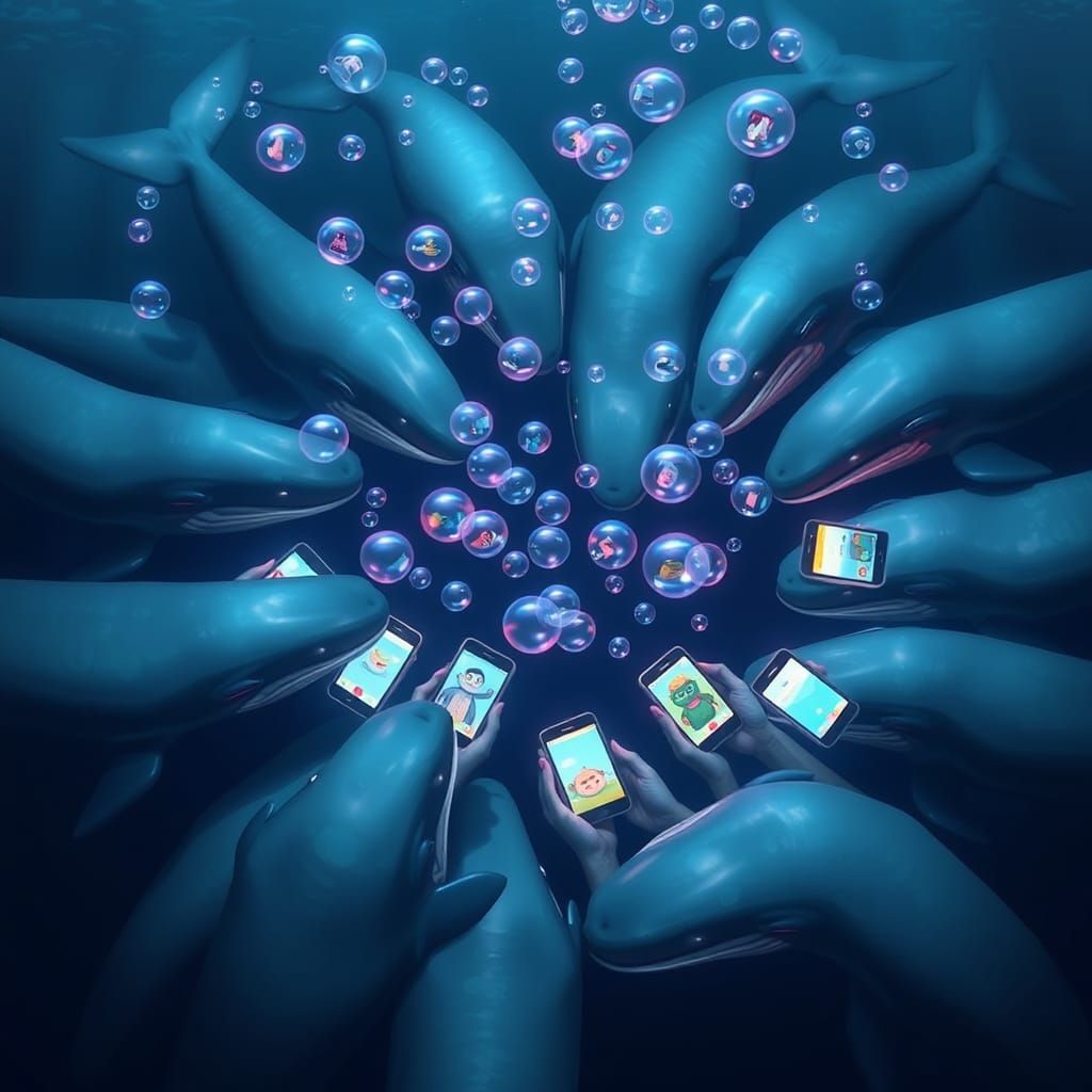 Whales AI Images party