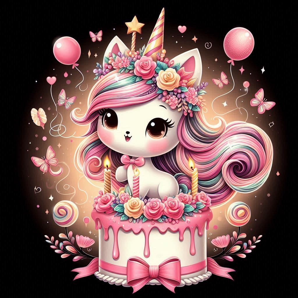 Happy Birthday Unicorn Girl