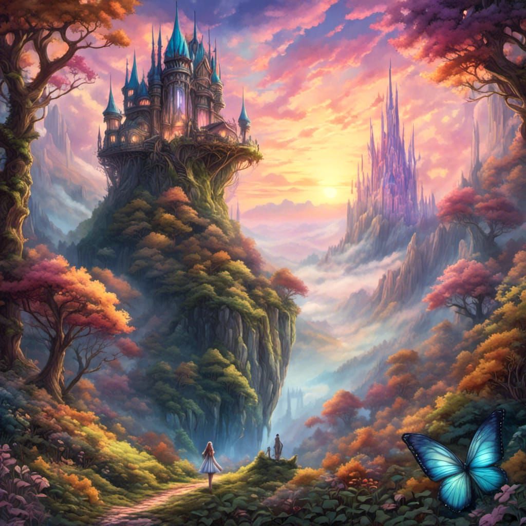  <lora:Glowy painting:1.0> fantasy sunset