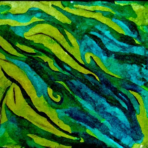 Crocodile; Alcohol Inks; Windsor and Newton inks; swamp gree...