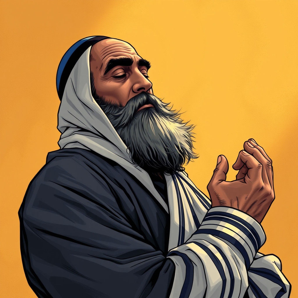 יהודי עטור בראשו בתפילין