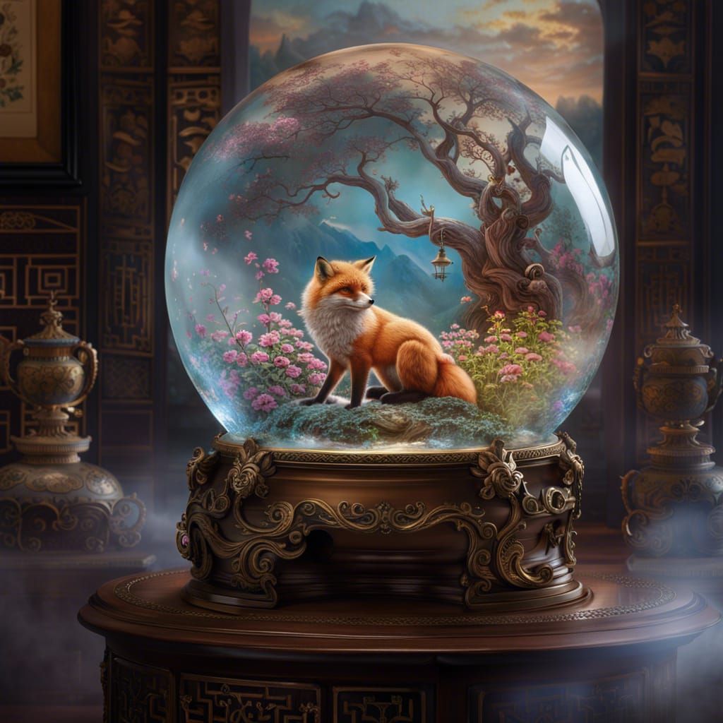 The tiny world of Kitsune  by @Riangwalee