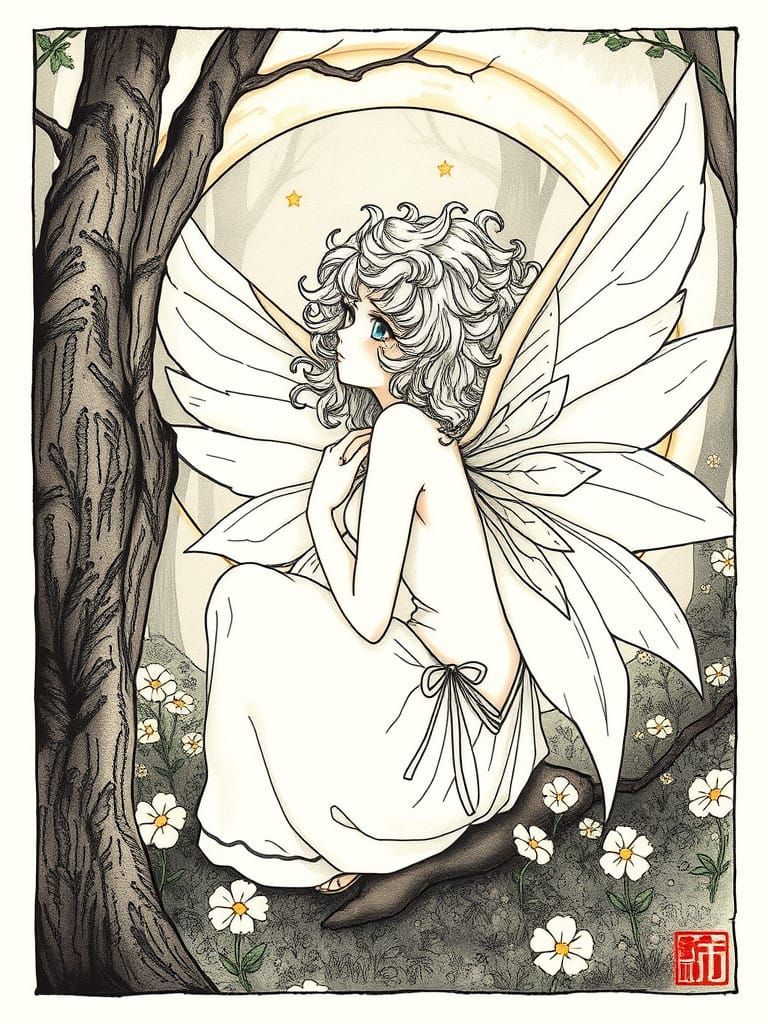 Enchanted Forest Fae in Traditional Style
