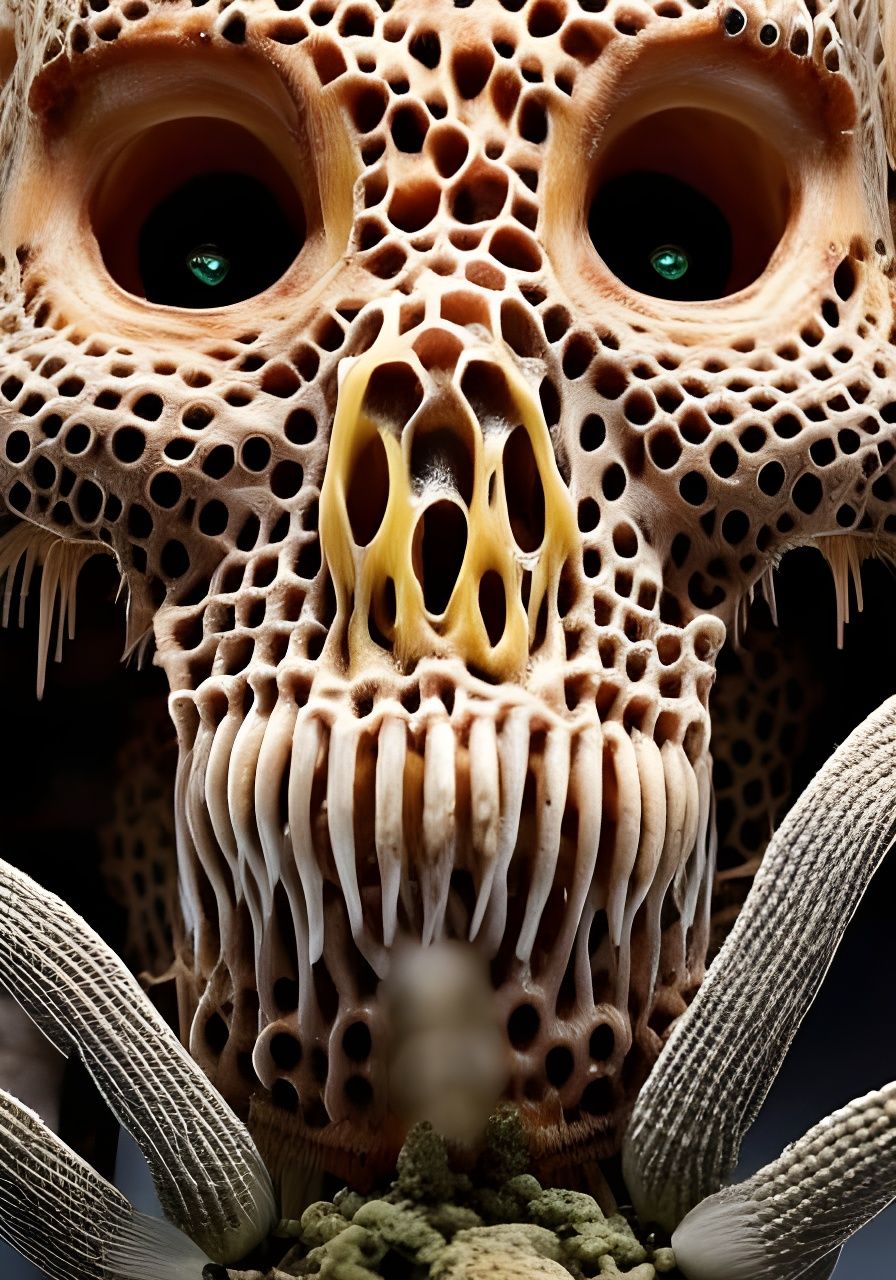 Trypophobia ⚠️ Skull