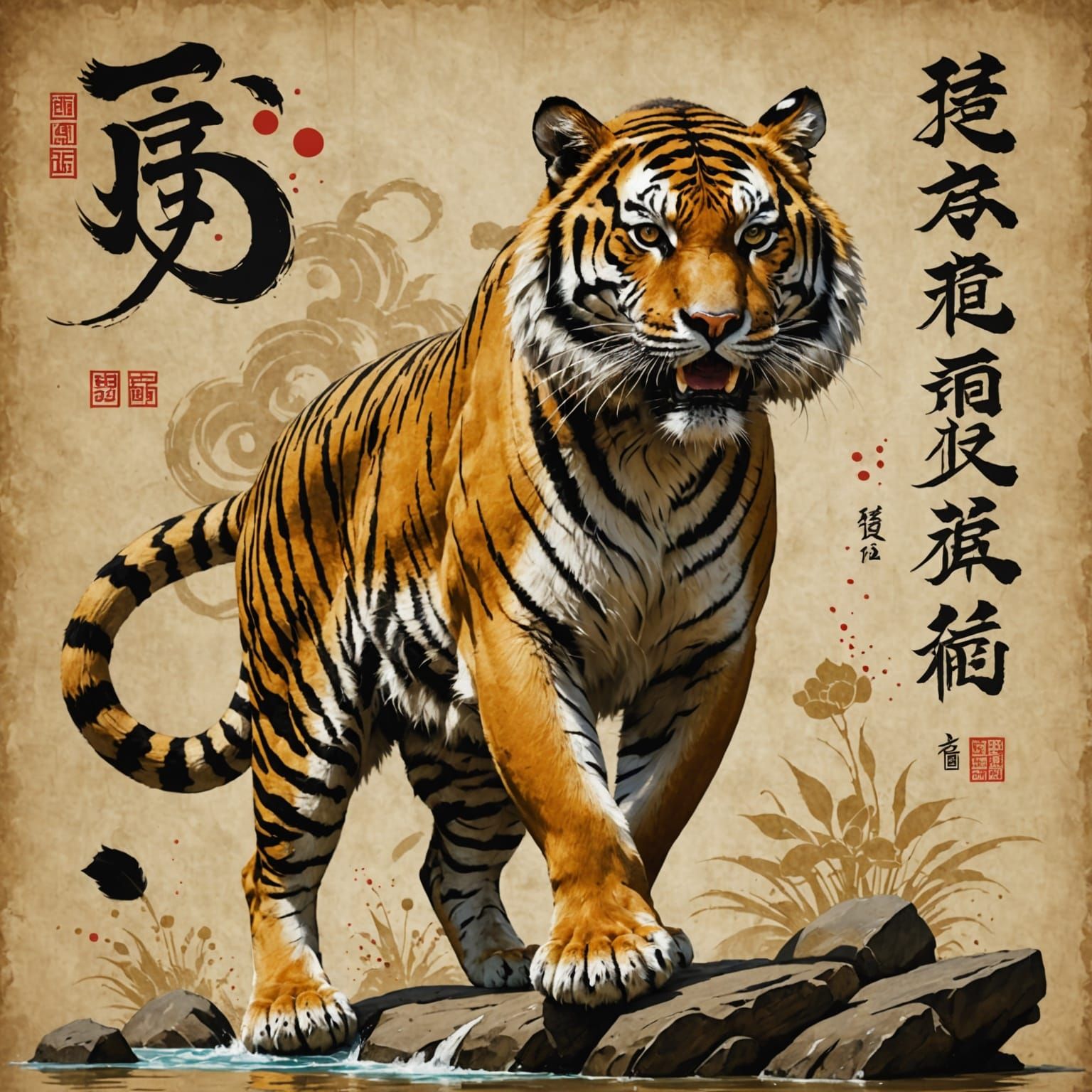 Ukiyo-e Tiger - Ukiyo-e Tiger