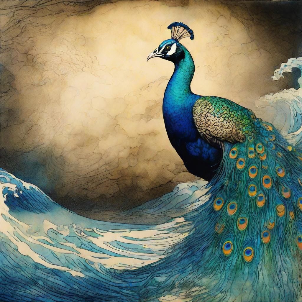 Peacock Over the Water  by @Pigfarmer Jr
