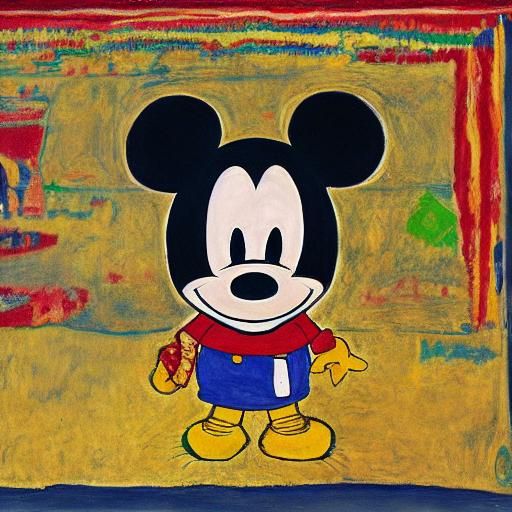 Fluffy Mickey Mouse as Egyptian Pharaon 
Time clashes by Ego...
