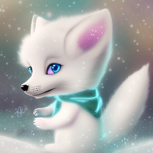 Snow Fox 2 - AI Generated Artwork - NightCafe Creator