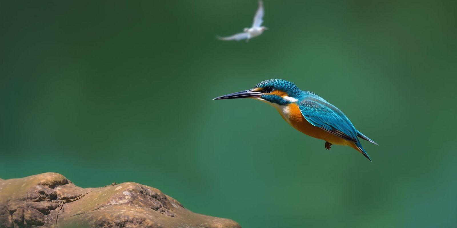 A bird that is flying in the sky