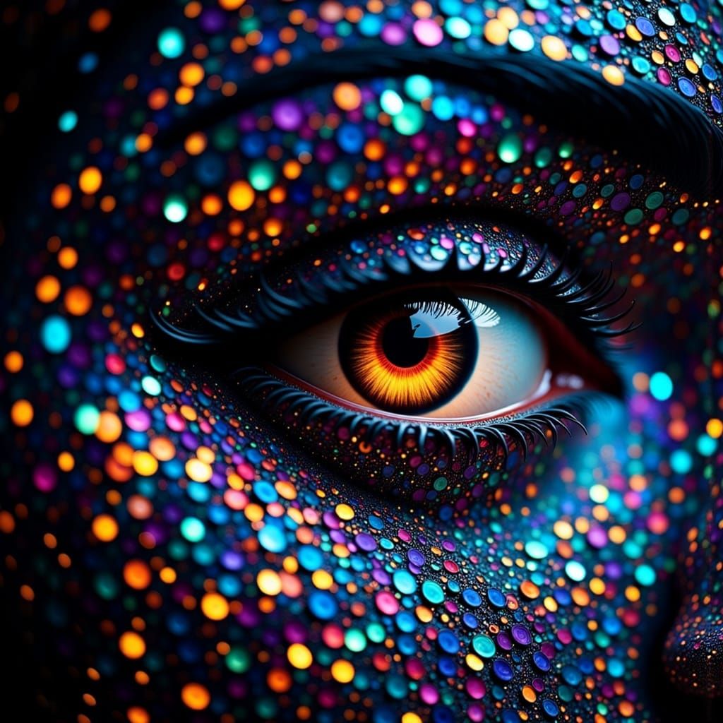 Shimmering sequins eye