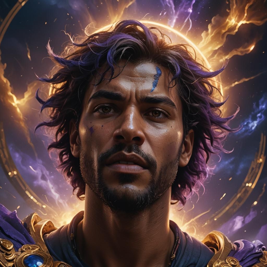 Dramatic Portrait of Man with Intense Emotion