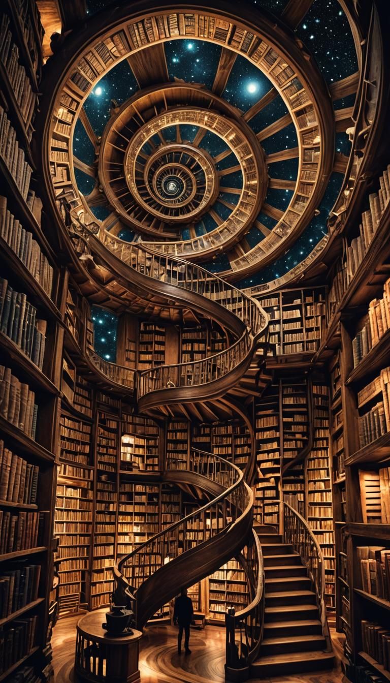 Never ending ancient library  by @Mishu77