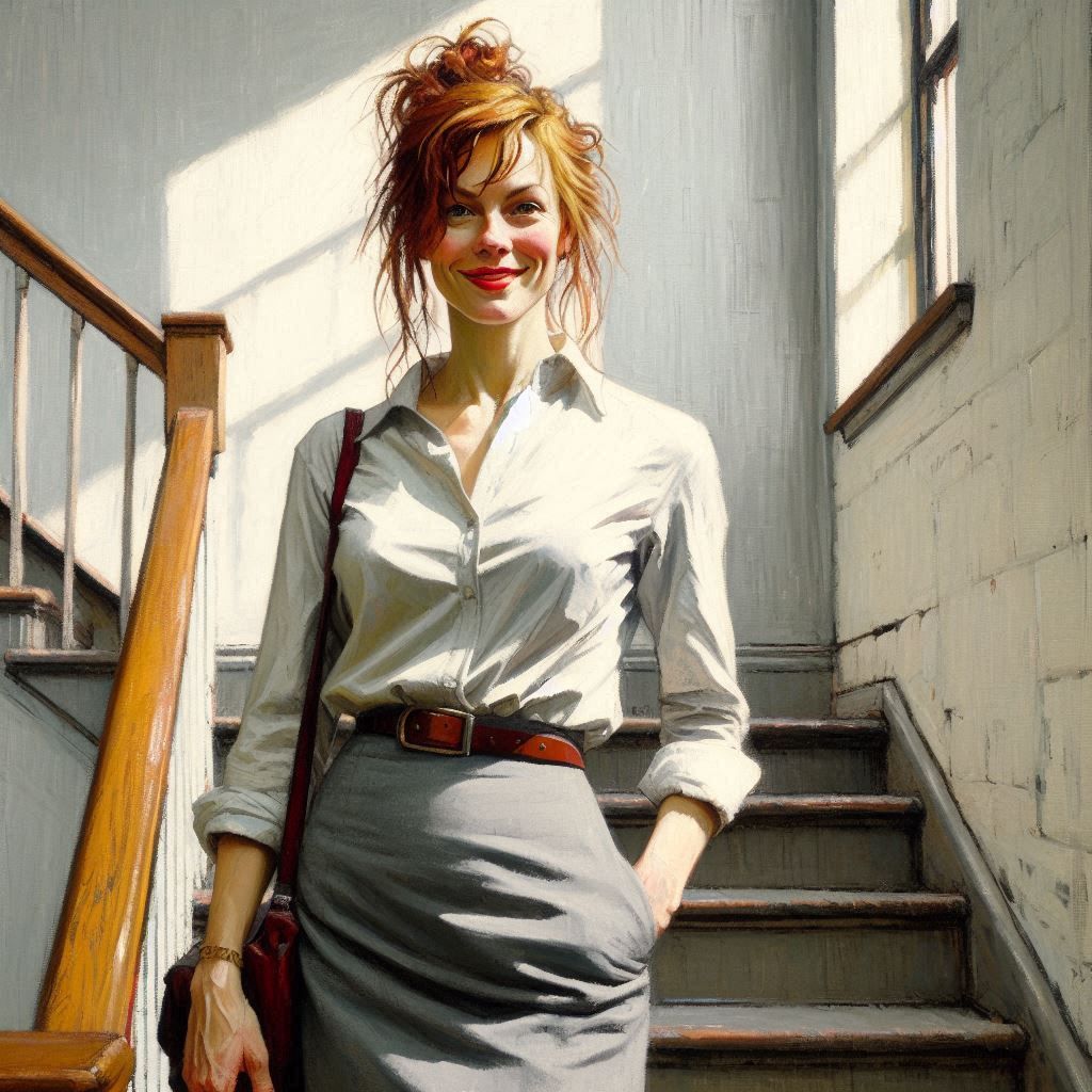 " ... city girls who lived up the stair ..."