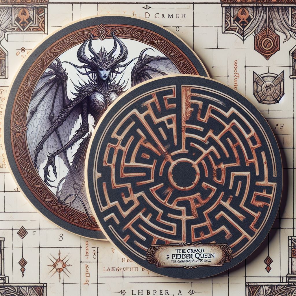 Lloth Fantasy RPG coasters - AI Generated Artwork - NightCafe Creator