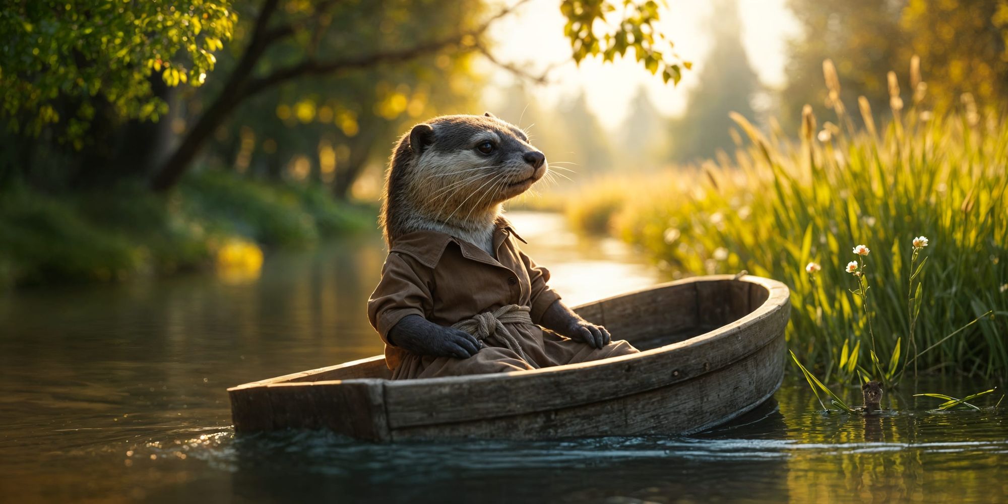 Otterfolk Travels Down Stream