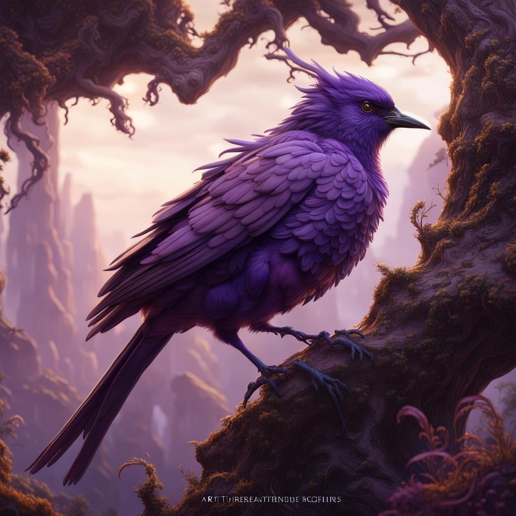 purple bird