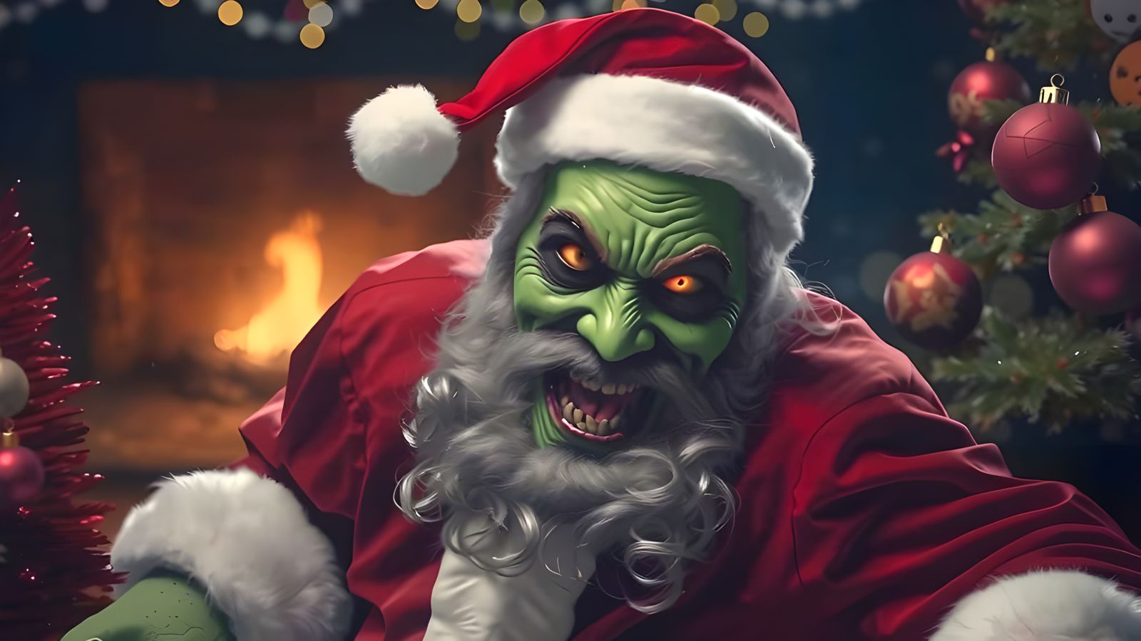 Decrepit Undead Santa in a Desolate Wasteland