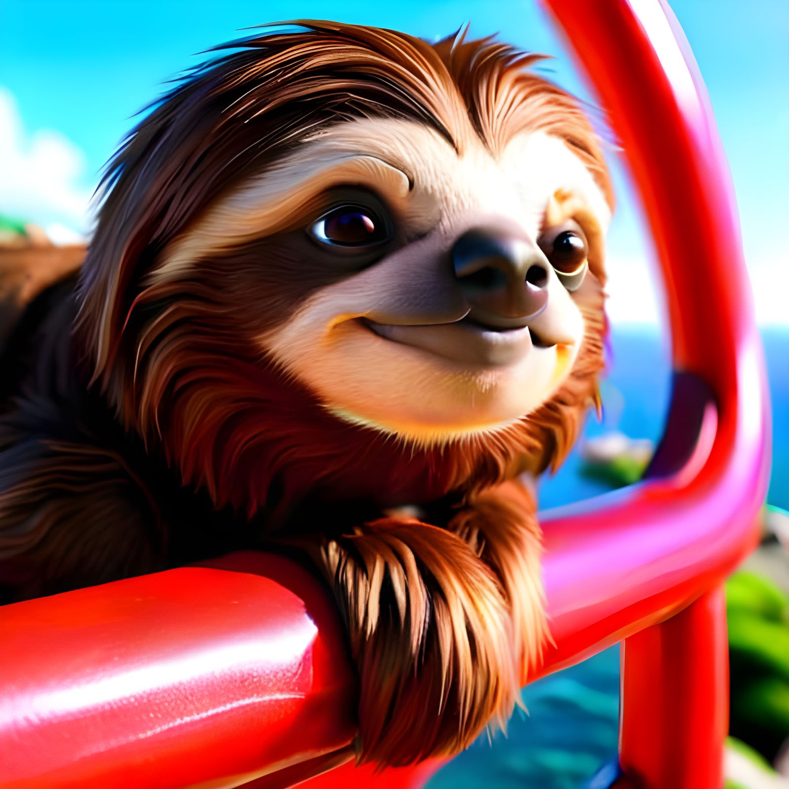 Fast sloth!  by @Patio Set