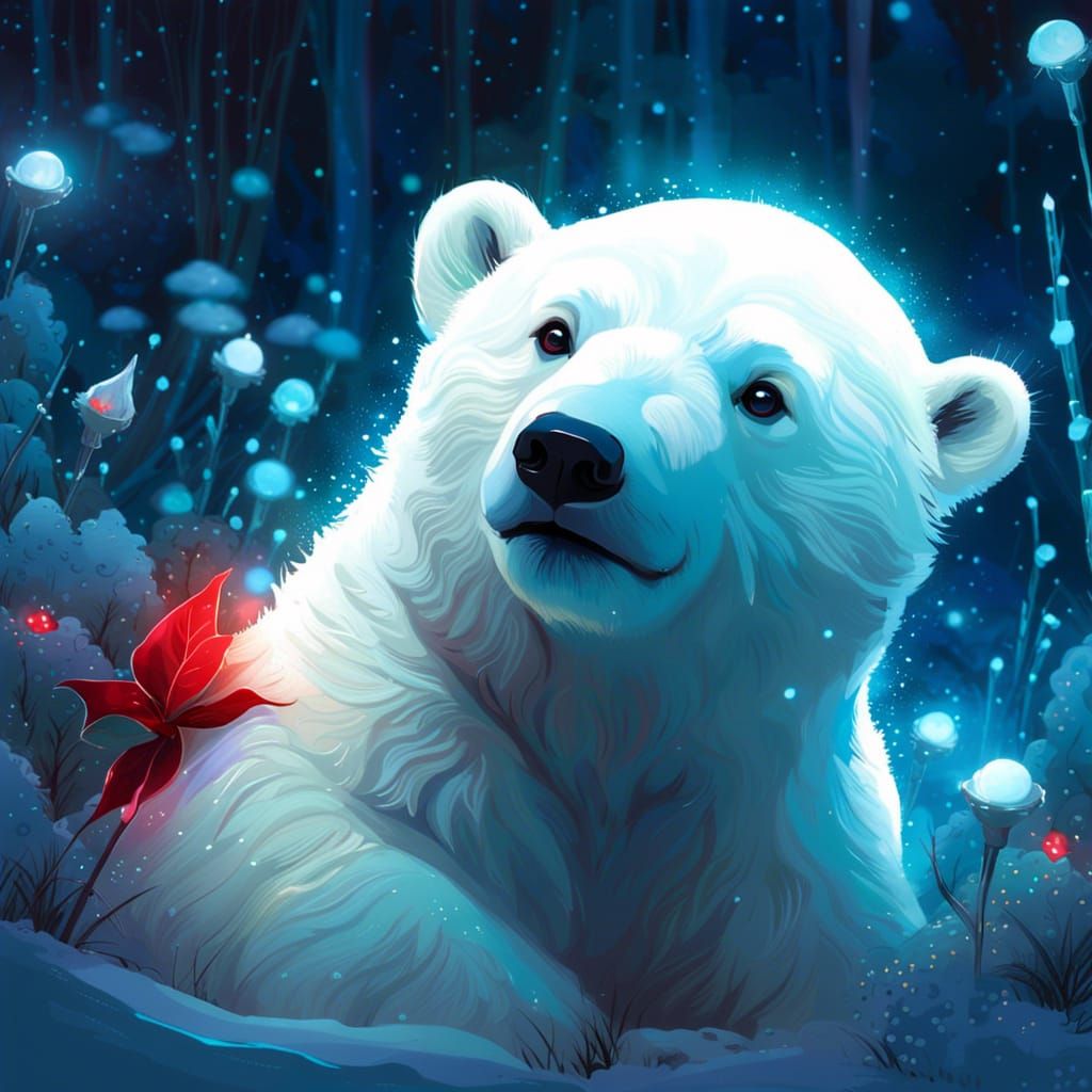 Polar Bear Head and Shoulders - AI Generated Artwork - NightCafe Creator