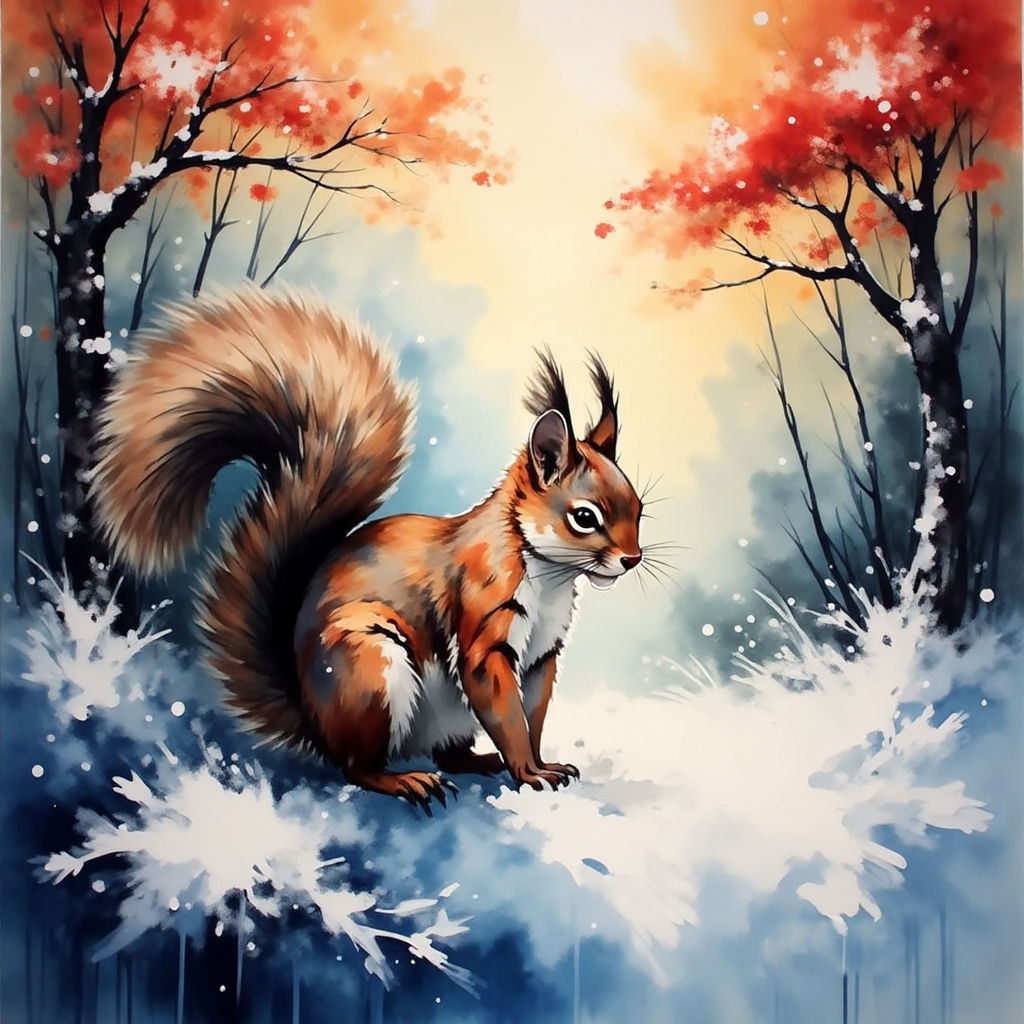 Squirrel in Winter