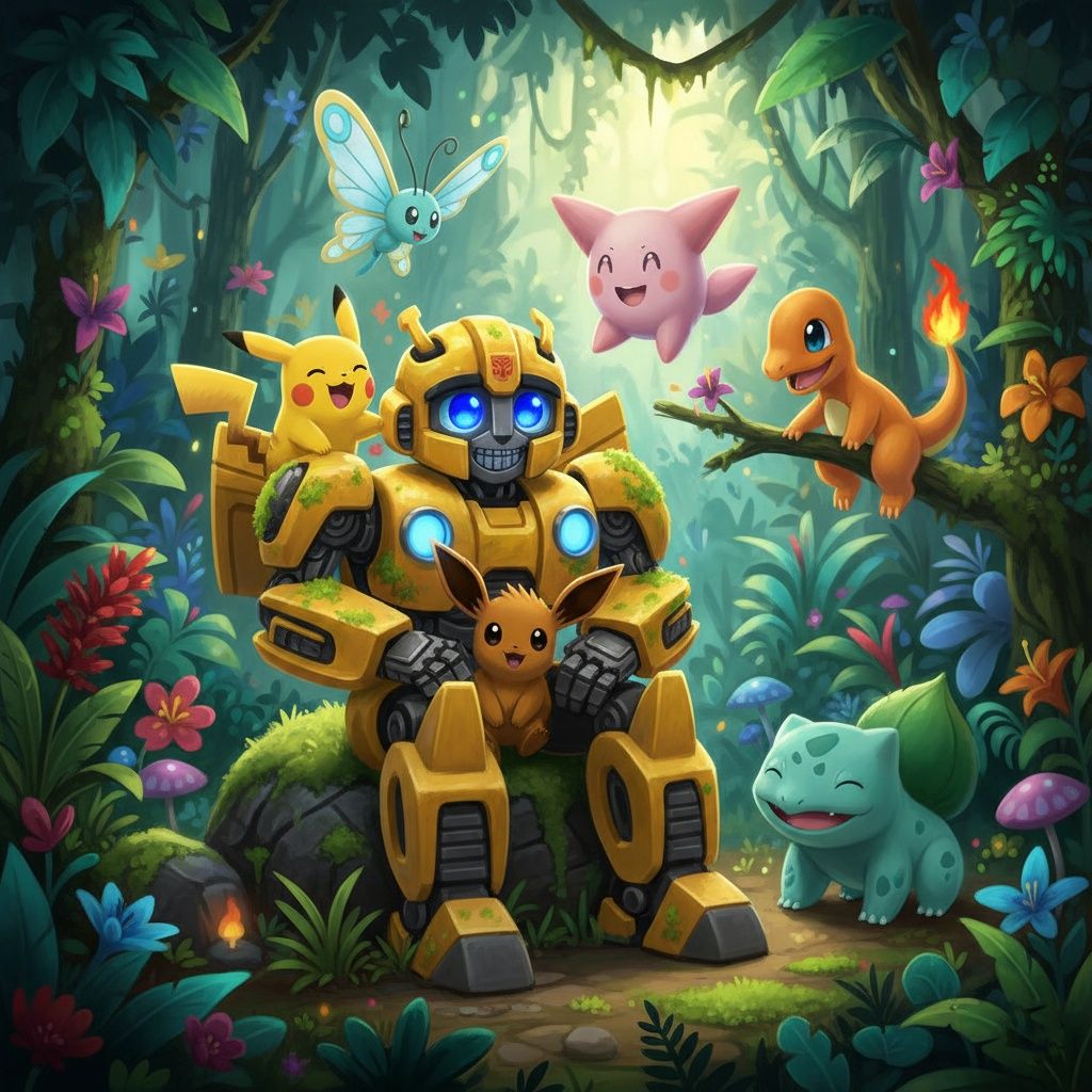 Bumblebee and his Pokemon friends