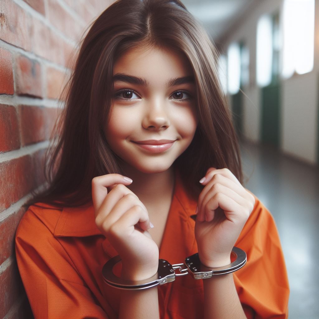 Girl behind bars for a serious crime