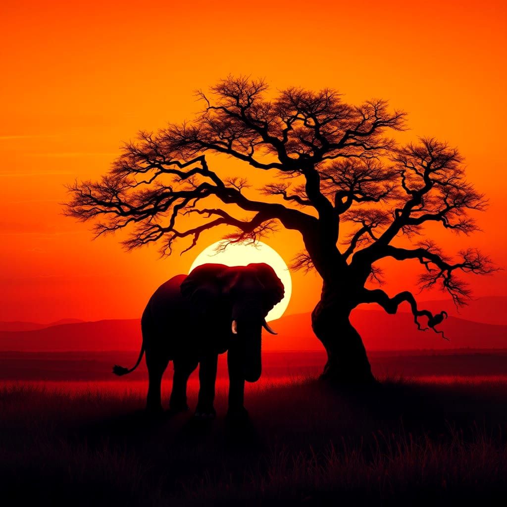 safari sunset   by @dizzy
