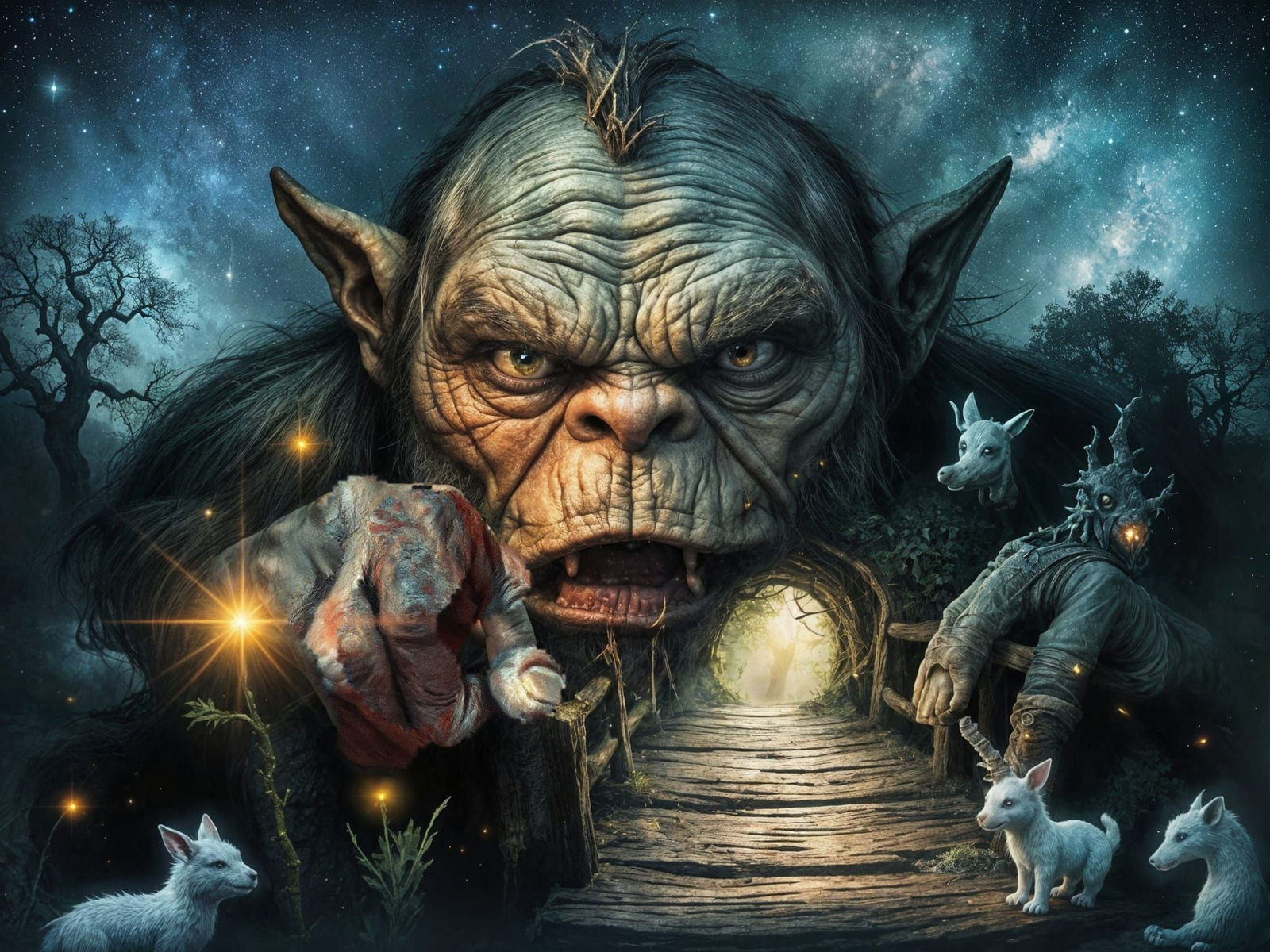 A grumpy troll guarding the entrance to  Fairyland  by @Havping