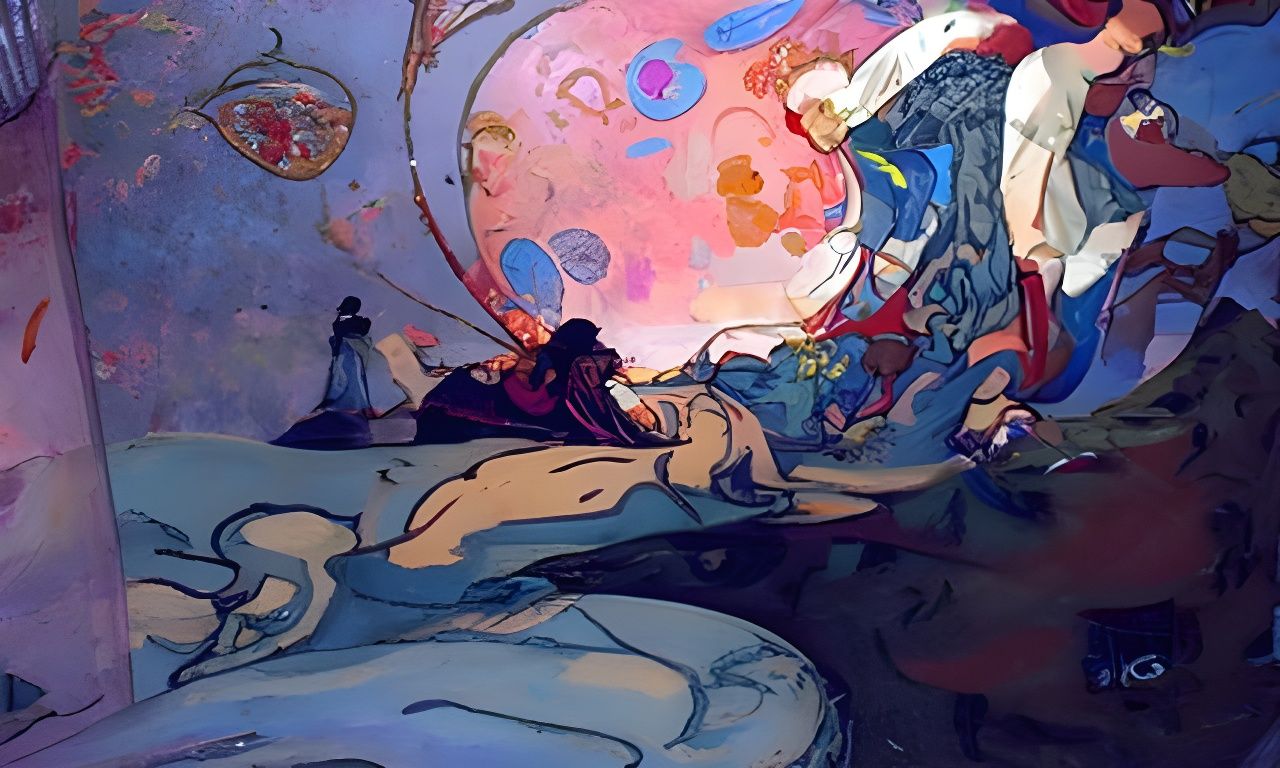 dot everywhere and connected by Thomas Cole Kandinsky, moder...