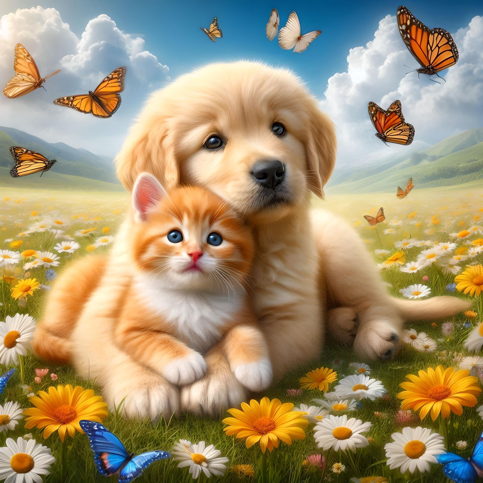 puppy and kitten friendship
