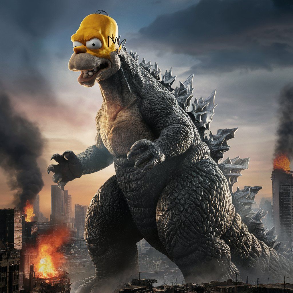 Godzilla Homer simpson