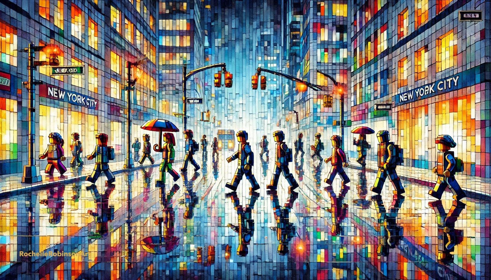 Night In The City - Lego Art