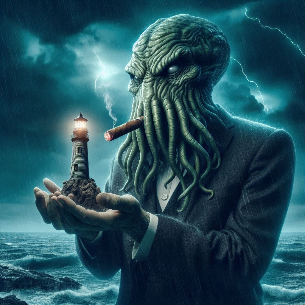 Cthulhu lighthouse cigar