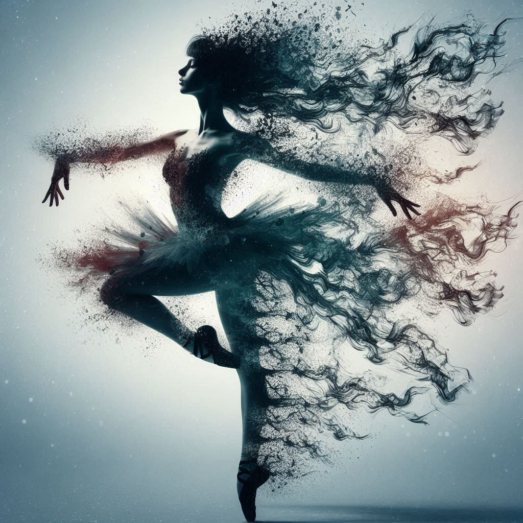 double exposure beautiful fantasy DALL-E 3 portrait landscap...