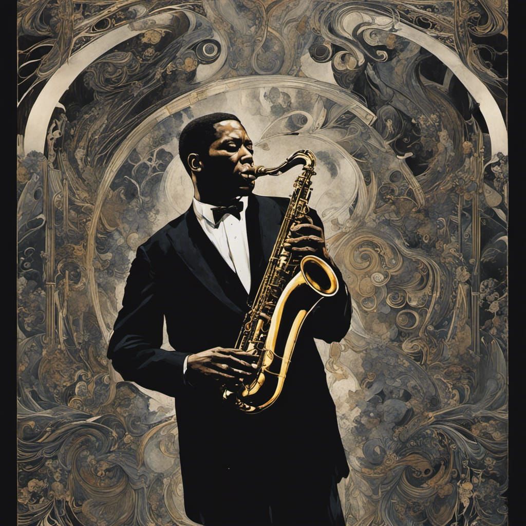 John Coltrane on stage   by @Bregalad