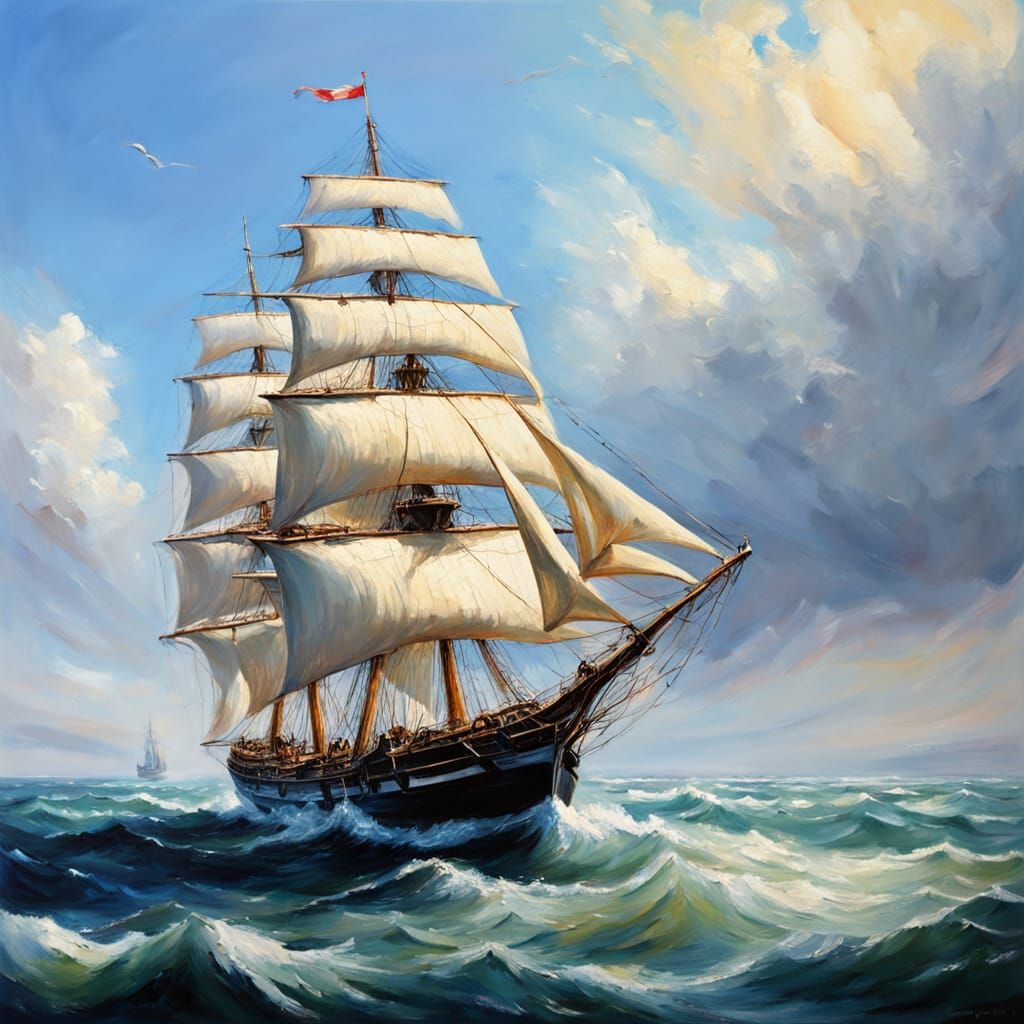 Sailing Masterpiece in the Style of Turner