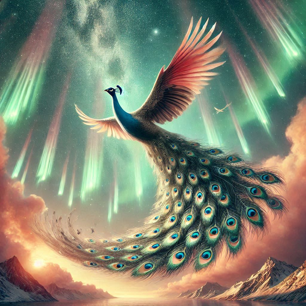 Peacock and The Northern Lights
