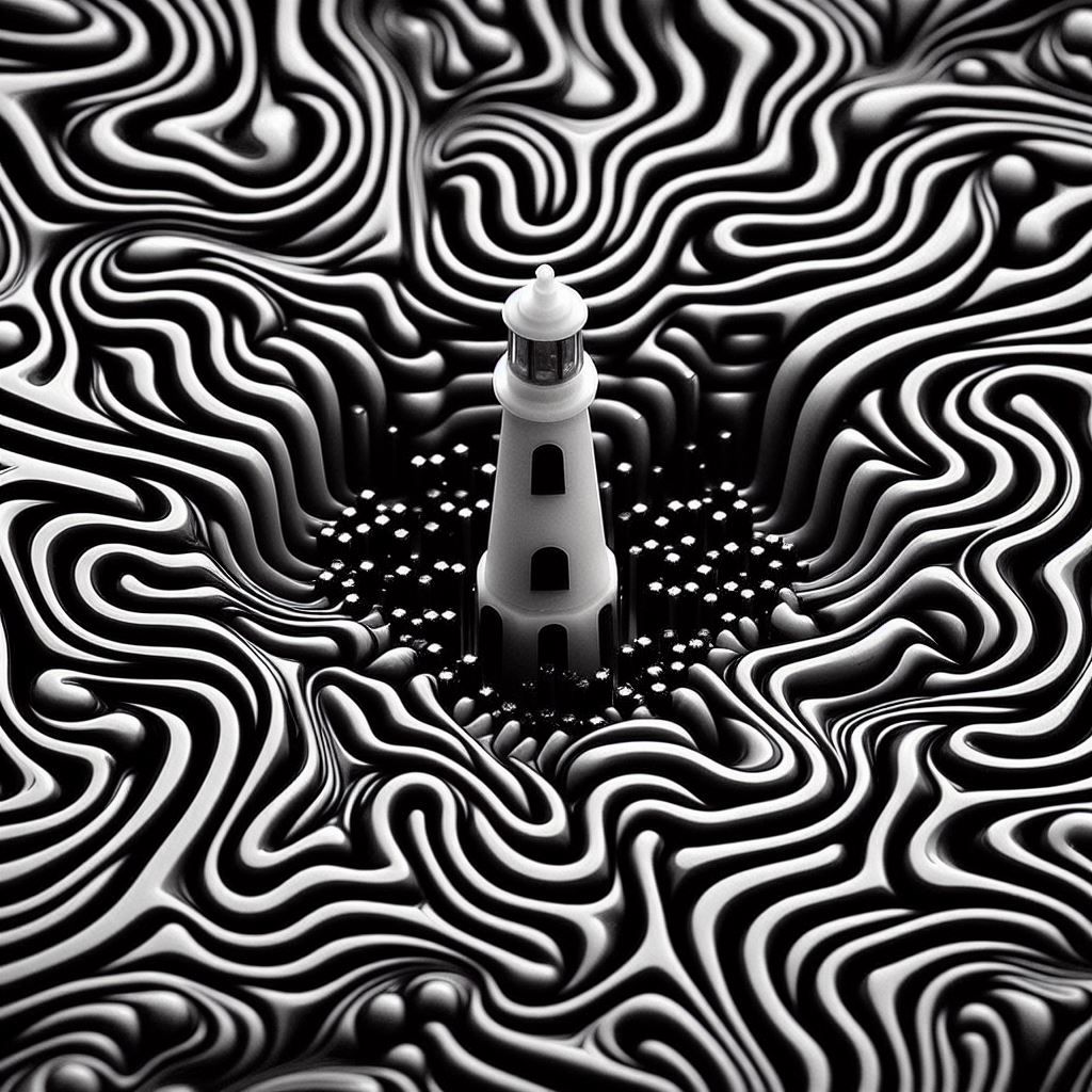 Ferrofluid with a labyrinth pattern