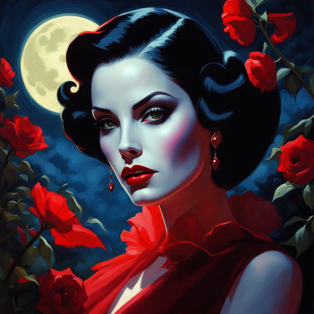 In a Moonlit Garden  by @nafri